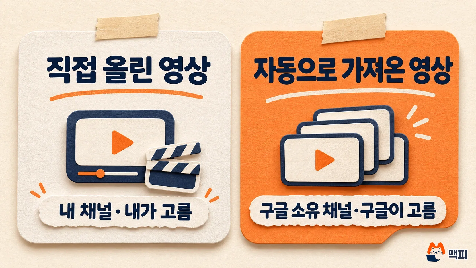 Comparison of uploaded videos and PMax sourced videos by who selects them and which YouTube channel they use