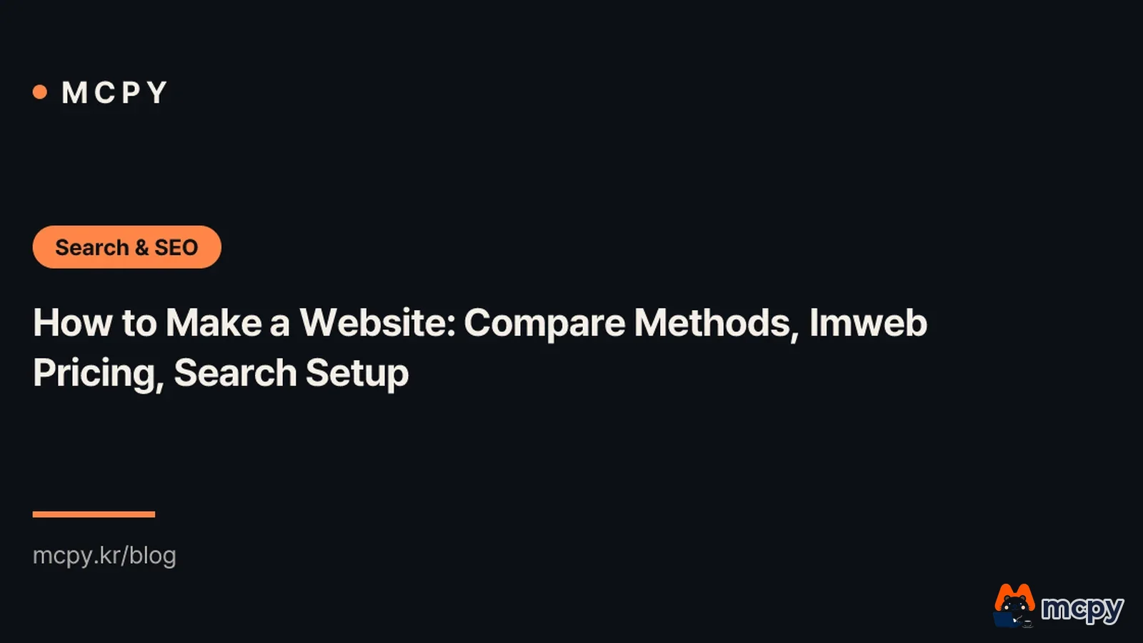 How to Make a Website: Compare Methods, Imweb Pricing, Search Setup