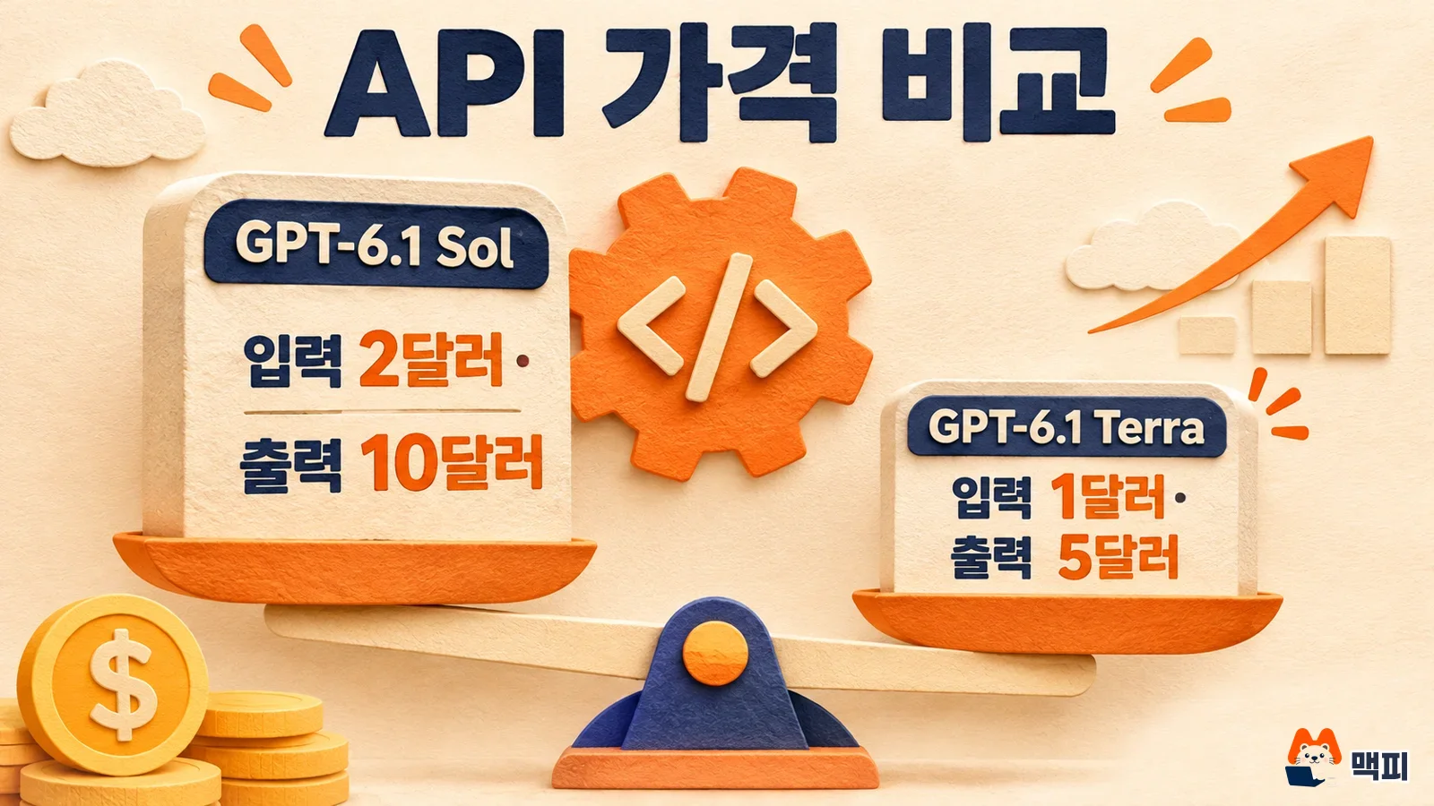 GPT-6.1 Terra와 GPT-6.1 Sol의 API 가격 비교 그림