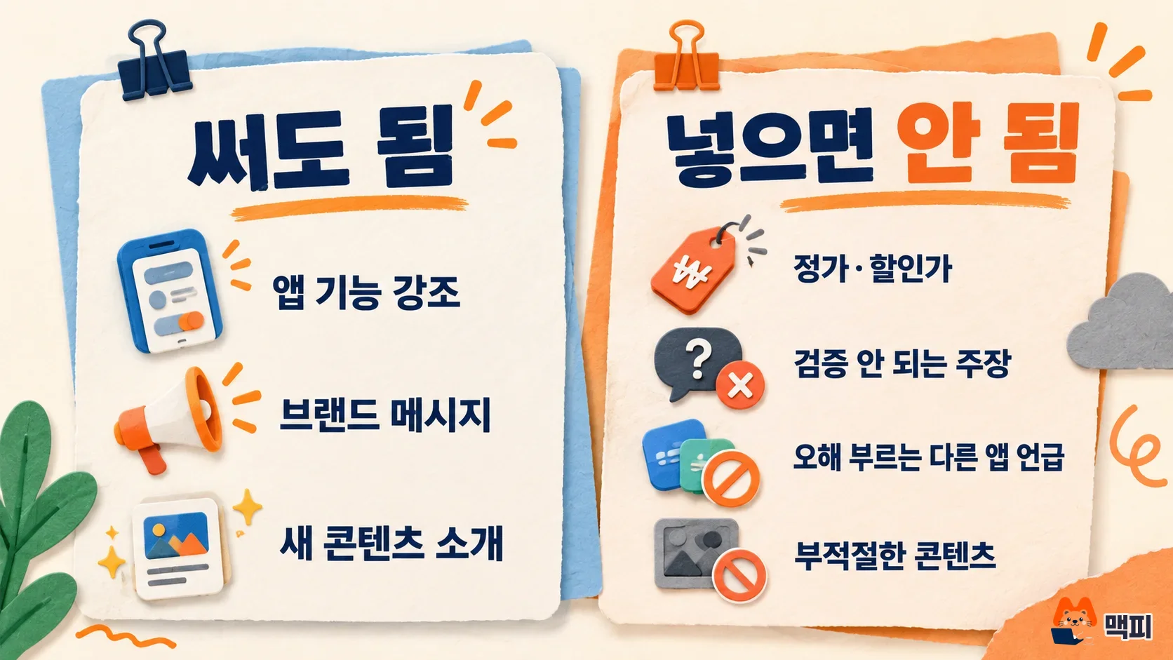 Comparison of what is allowed and what is not allowed in App Store creative assets