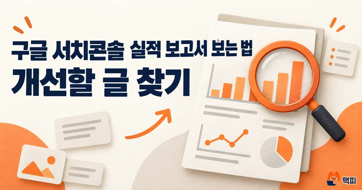 구글 서치콘솔 실적 보고서 보는 법과 개선할 글 찾기
