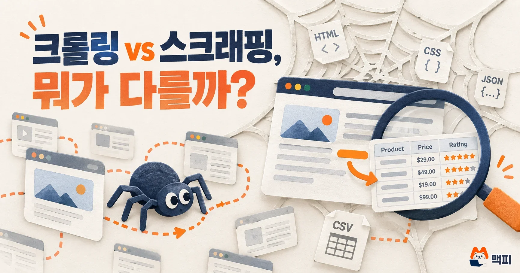크롤링 스크래핑 차이: 파이썬 수집 순서와 허용 범위 확인법