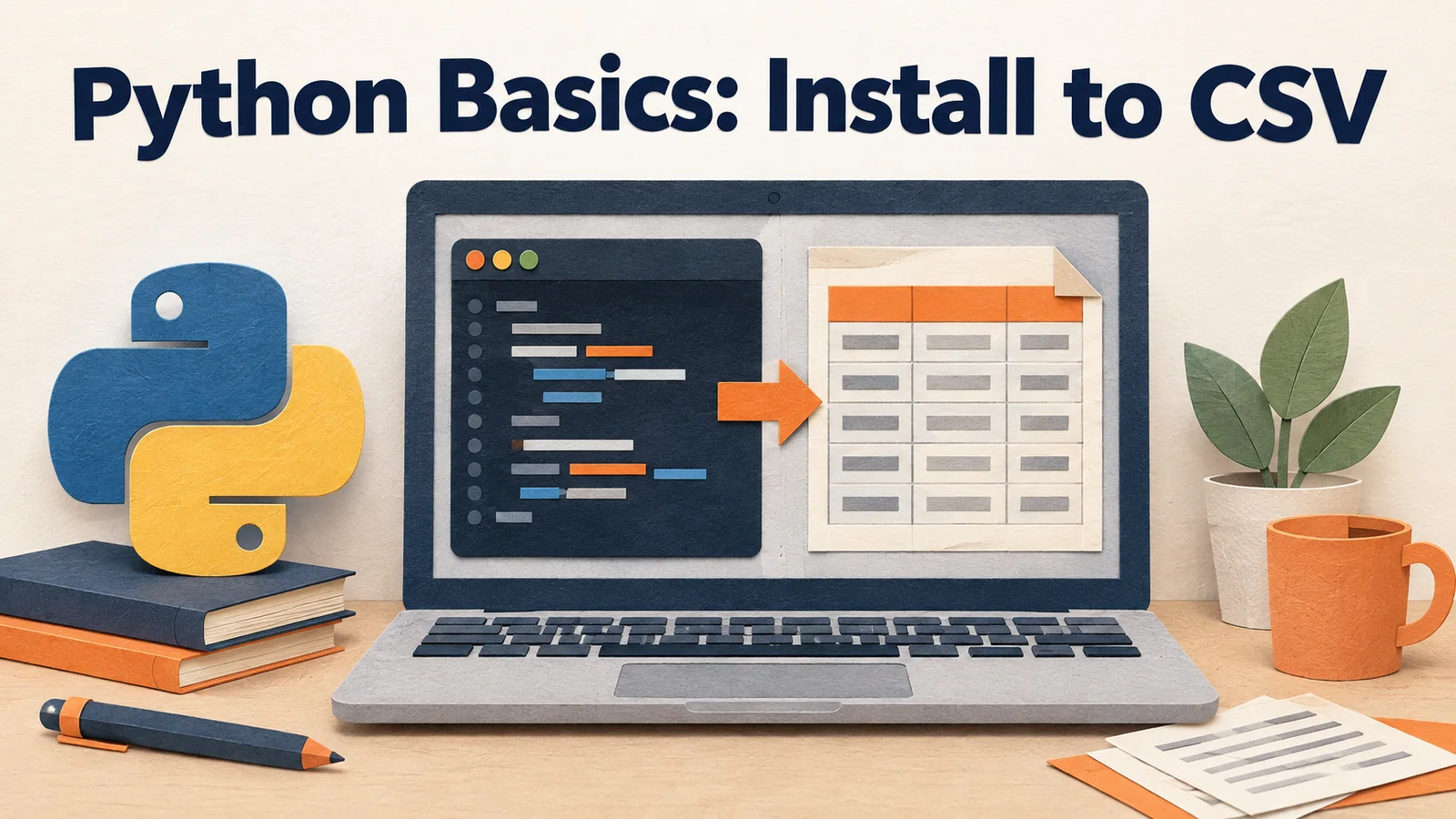 Python Basics for Beginners: Install Python 3.14.7 to CSV Summary
