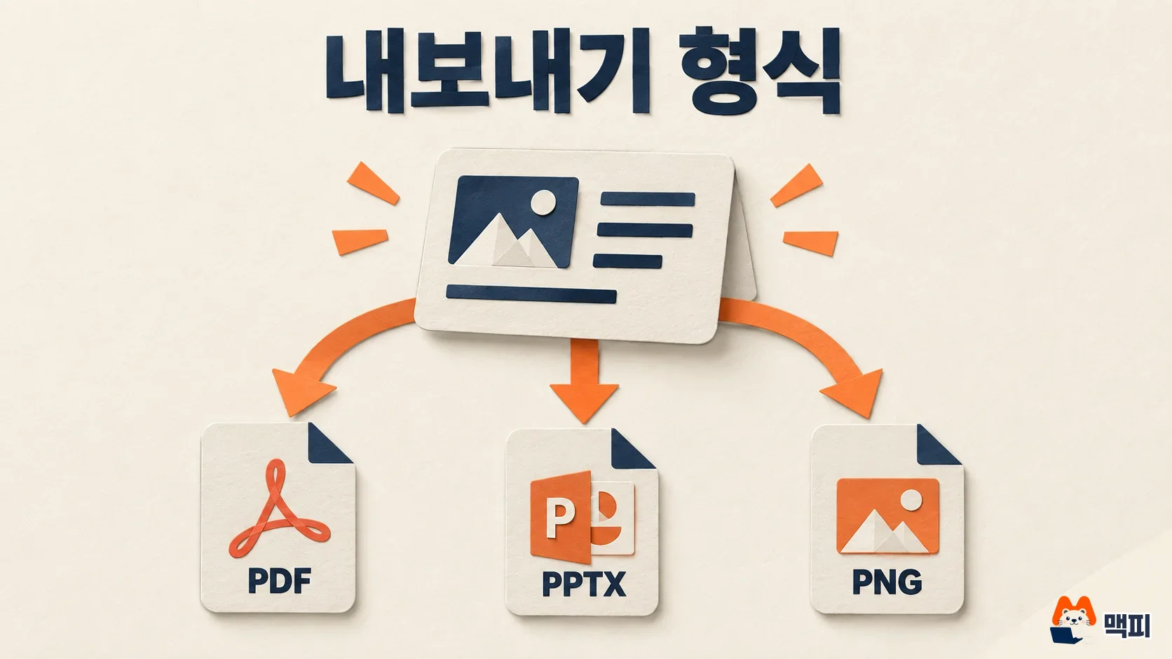 Comparison of formats for exporting a Gamma AI PPT to PDF, PPTX, and PNG